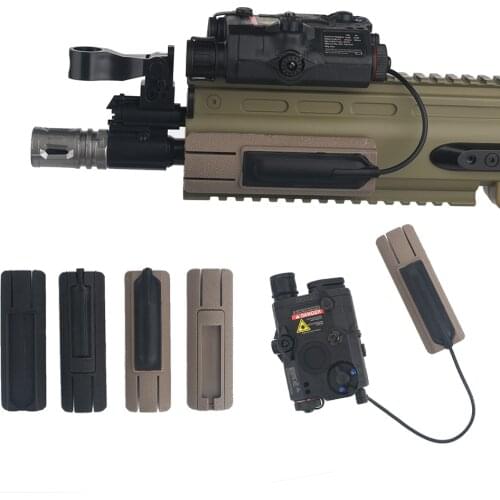 WADSN Tactical Airsoft 4.125" ITI TD Scar Pocket Panel Flashlight PEQ15 DBAL A2 Remote Switch Quick Mount Fit Picatnny Rail