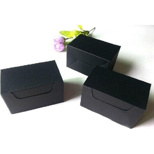 Wholesale10*6*6CM DHL free shipping Black Kraft Paper Box, Gift kraft Business Card Packaging Box 300piece\lot