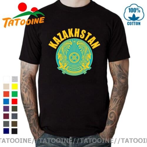 Tatooine Vintage Kazak Gold Sun Eagle Emblem tshirt Kazakhstan Coat of Arms T shirt women men Retro Kazakhstan Heritage T-shirt