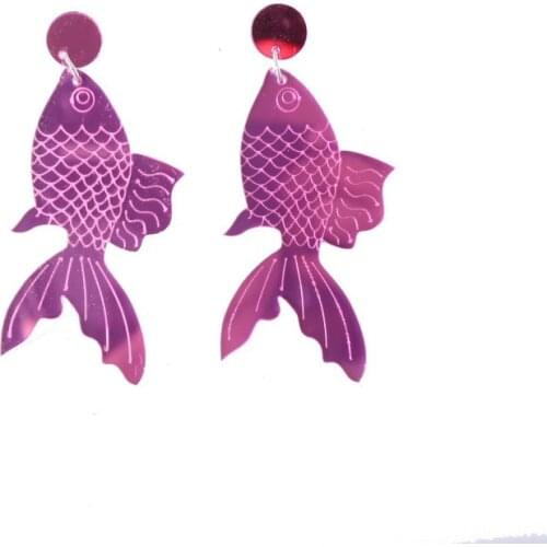 2021 Women Punk Earrings Fish Pandent Earrings Charm Hip Hop Girls Gift Cute Stud acrylic jewelry Evening Party Earring