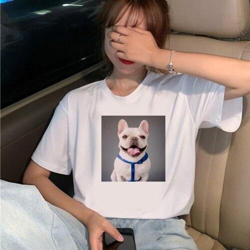 Female Dogs Tee Shirts Summer Fashion Women Tops Tee Cartoon Print T-shirt Loose Casual Funny Tee Shirts Clothing Femme