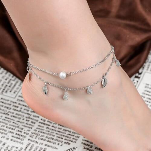 MISANANRYNE Simple Anklets Barefoot Crochet Sandals Foot Jewelry Leg New Anklets On Foot Ankle Bracelets For Women Leg Chain