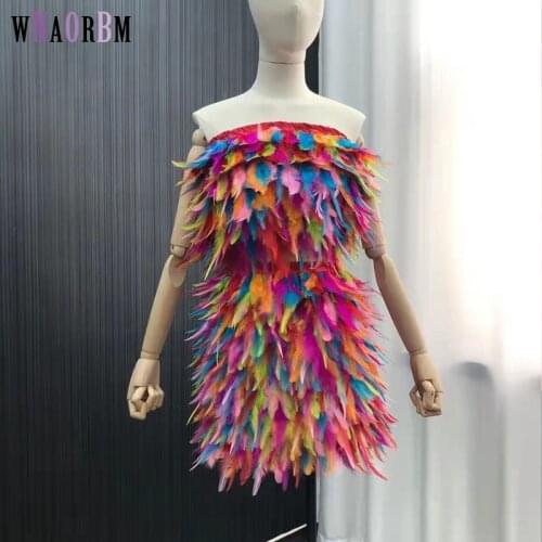 The latest 100% natural Turkey Feather bra underwear Turkey Feather short skirt womens fur coat Turkey has thick feathers