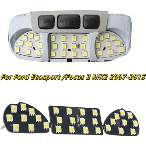 12V White Car LED Dedicated Reading Light Interior Light Dome Lamp Map Light Roof Light For Ford Ecosport /Focus 2 MK2 2007-2015