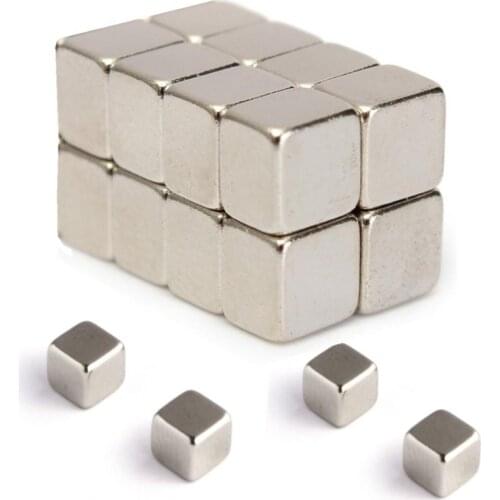 20Pcs 5x5x4mm N52 Super Strong Square Rare Earth Neodymium Fridge Magnets Blocks Fridge Crafts For Acoustic Field Electronics
