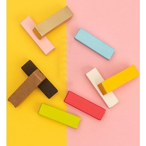 20pcs Lip Balm Tube Packaging Carton Box Lipstick Tube DIY Valentines Day Wedding Packing box Colorful Kraft Paper Gift
