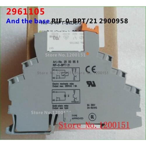 2961105 Power Relay 6A 250VAC 24VDC 5 Pins And the base RIF-0-BPT/21 2900958
