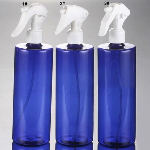 500ml blue PET perfume bottle,flat shoulder,spray bottle, small mouse trigger spray bottles perfume small mouse spray gun