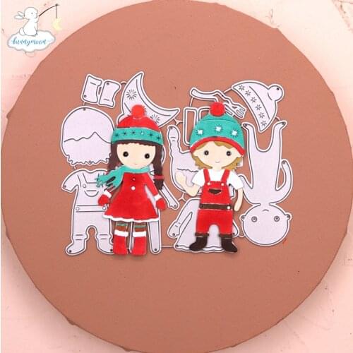 Bunnymoon 2020 New Arrival Two Couples Metal Cutting Dies For Scrapbooking DIY Cards Stencil Paper Craft Handmade Album