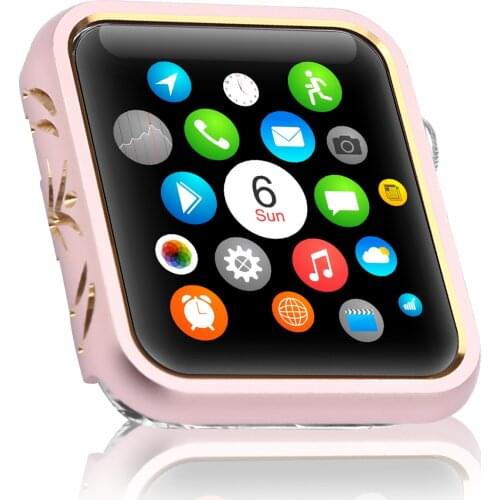 Watch Case Compatible with Apple watch 42mm 38mm case Embroidered lace pattern watch case for iwatch 3 2 1 Edge protection shell