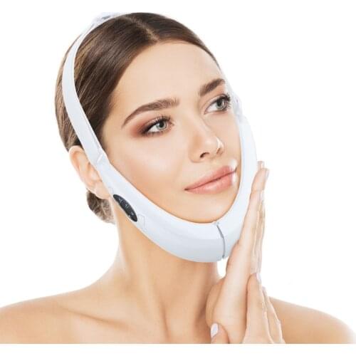 Face Lifting Tool V Face Shaping Micro Current Hot Compress Double Chin Reducer Face Shaping Machine Double Chin Reducer Tool