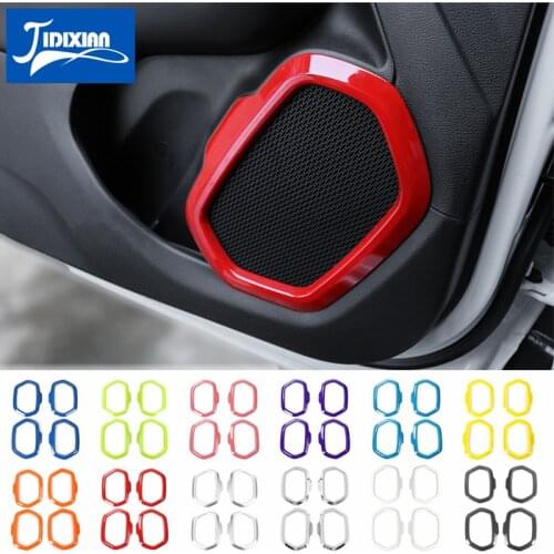 MOPAI Interior Mouldings for Car Door Speaker Decoration Cover Ring Cover Frame Trim for Jeep Renegade 2016