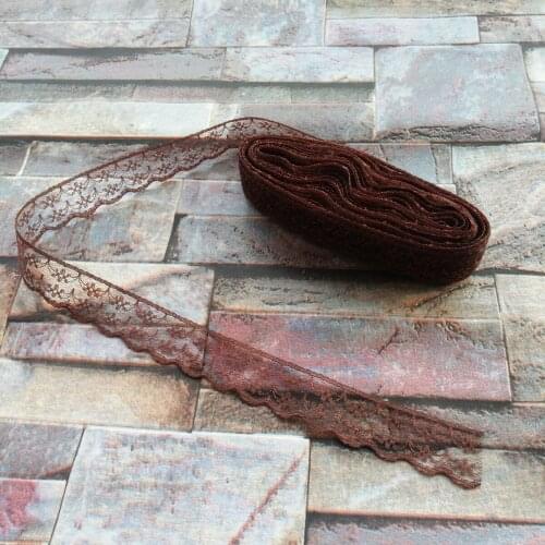 Wholesale 10 yards 22mm Width Coffee Lace Ribbon Embroidery Lace DIY Jewelry Decoration Clothing Accessories