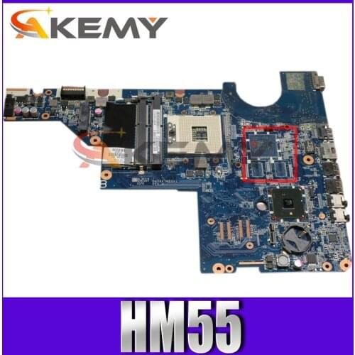 AKemy 595184-001 595184-501 For HP Pavillion CQ42 CQ62 G42 G62 DA0AX1MB6F0 DA0AX1MB6H1 HM55 laptop Motherboard PGA989 Mainboard