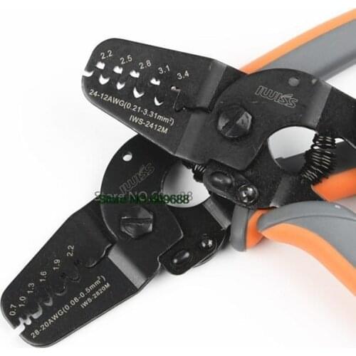 IWISS Mini Micro Open Barrel Crimping Tools Crimper Terminal Pliers for 28-20AWG JAM, Molex, Tyco, JST Terminals and Connectors