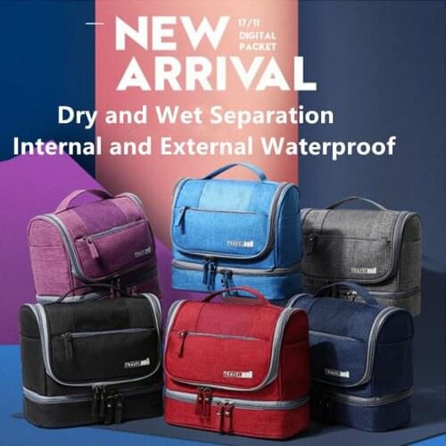 Multi-purpose Storage Bag Men and Women Travel Wash Supplies Bag Dry and Wet Separation Waterproof Portable Cosmetic Bag