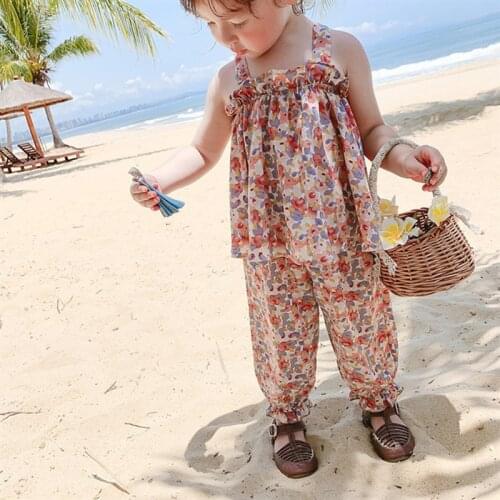 2020 New girls clothing set cool kids girl camisole tops and pants girls summer outfit children clothes