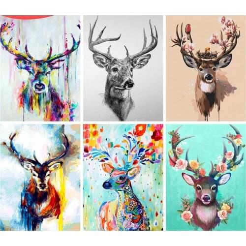 Full Square/Round Diamond Painting Deer 5D DIY Diamond Embroidery Cross Stitch Animal Mosaic Pictures Wall Art