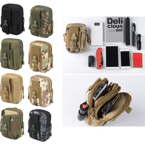 Men Waist Bag Zipper Waterproof Belt Pouch Adjustable Sports Outdoor Waist Pack for Camping Hiking Mini multi-function Phone Bag