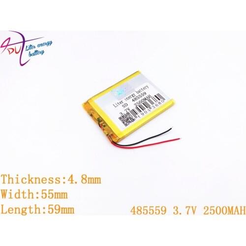 Size 485559 3.7V 2500mah 505560 Lithium polymer Battery With Protection Board For MP3 MP4 GPS Digital Products Free Shipping