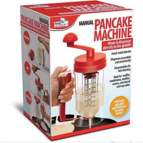 Hand-held Manual Pancake Cupcake Batter Mixer Dispenser Blender Machine Speratator Measuring Cup Baking Tool