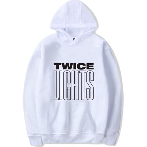 TWICE Kpop autumn warm hip hop Hooded Sweatshirt Fleece Letters Printed Hoodies Pullover Long Sleeve Streetwear loose Clothes