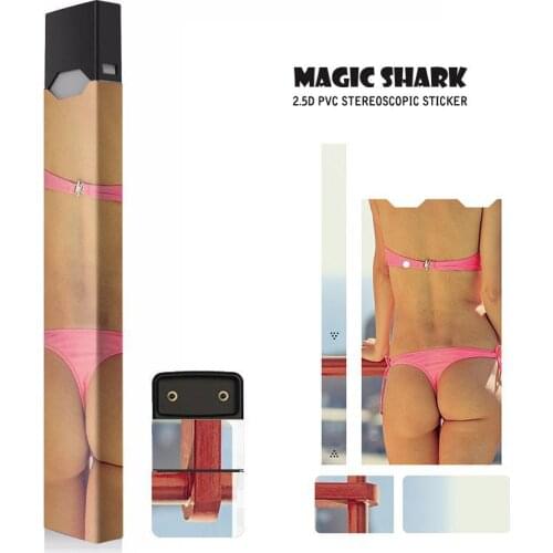 Magic Shark New Star Space Sexy Women Green Leaf Sticker Case Cover For Juul E Cigarette Skin for Juul Cover Sticker