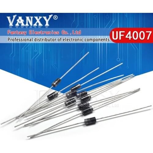 100pcs Rectifier Diode 1A 1000V DO-41 UF4007