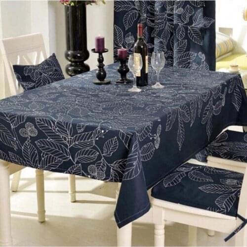 2015 Europe Style High Quality Cotton Table Cloth Rectangular Tablecloths Leaves Printe Picnic Hotel Home Tablecloths Dustproof