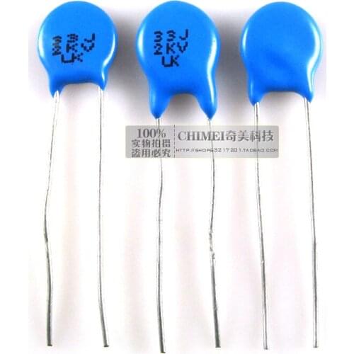 High voltage ceramic capacitors 2KV 33K 33J capacitors commonly used in high voltage applications