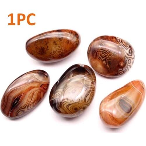 1PC Sardonyx Stone Natural Polished Silk Ribbon Lace Agate Crystal Carnelian Agate Jewelry Making DIY Bracelet Necklace