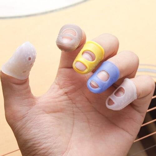 10pcs/Lot Finger Thimbles Multifunctional Silicone Hollowed Out Breathable Protective Finger Sleeve DIY Crafts Sewing Accessorie
