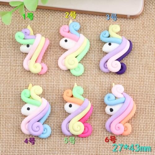 30PCS cartoon horse soft clay accessories mobile phone shell DIY jewelry materials mobile phone shell accessories wholesale