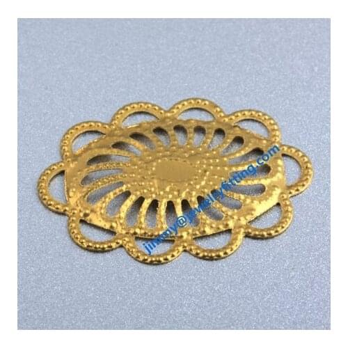 3000pc brass26*18.5 filigree flower components jewelry findings