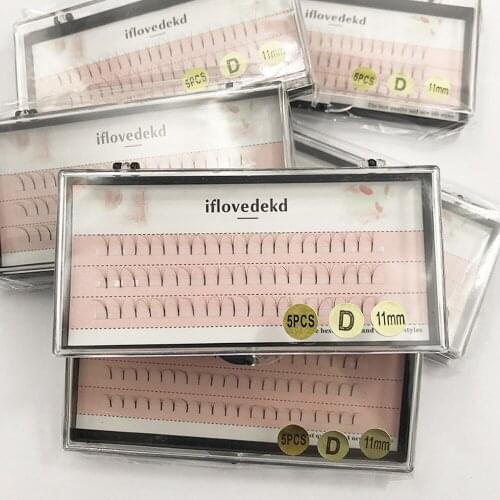 5pcs style planting Eyelash Extensions 0.1mm Thickness C D Curl true Mink Strip Eyelashes Individual Lashes Natural soft Style