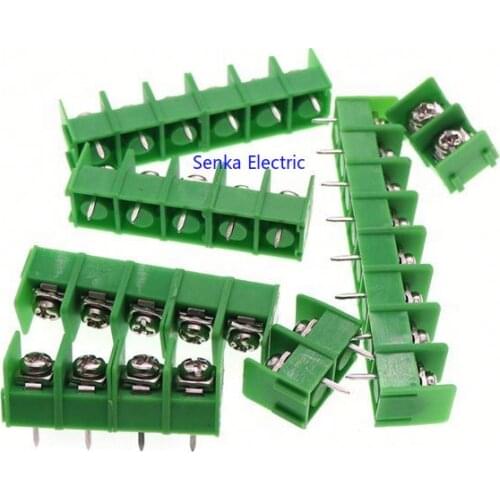 50pcs KF7.62 Barrier Terminal Block 300V/20A 5P/6P/7P/8P/9P/10P 7.62mm Pitch PCB Terminal Connector Straight-Pin Terminal Blocks