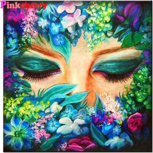 5D DIY flowers, woman diamond painting pattern cross stitch mosaic unicorn diamond embroidery Person,home decoration P100