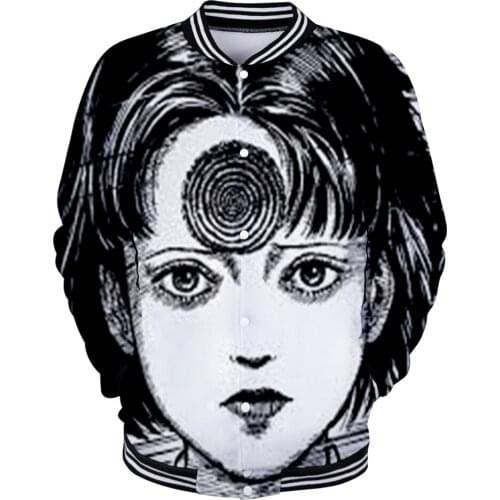 Leisure HIP HOP junji ito 3D Baseball Jacket 3D Print Biggie Smalls Rapper Hip Hop Mens College Varsity Jacket