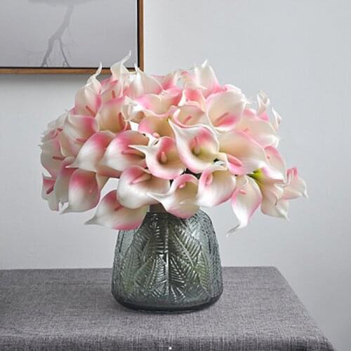 1 Piece PU Flower Decoration for Party Supply Room Table Wedding Decor Real Touch Vivid Calla Lily Artificial Flowers