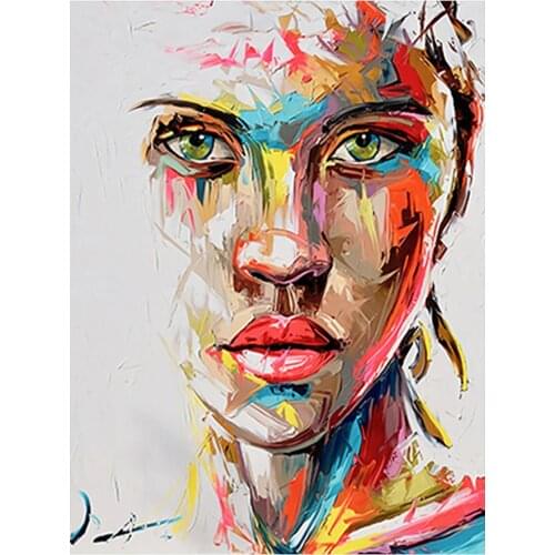 Color Art Woman Portrait Avatar Diamond Painting Round Full Drill Nouveaute DIY Mosaic Embroidery 5D Cross Stitch Oil Pattern