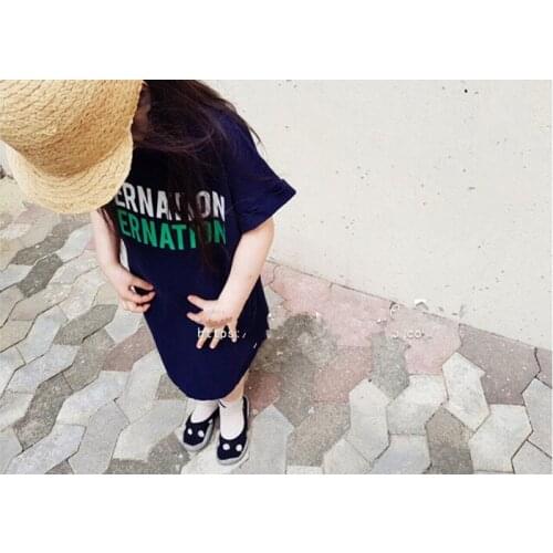 Girls' long letter dress