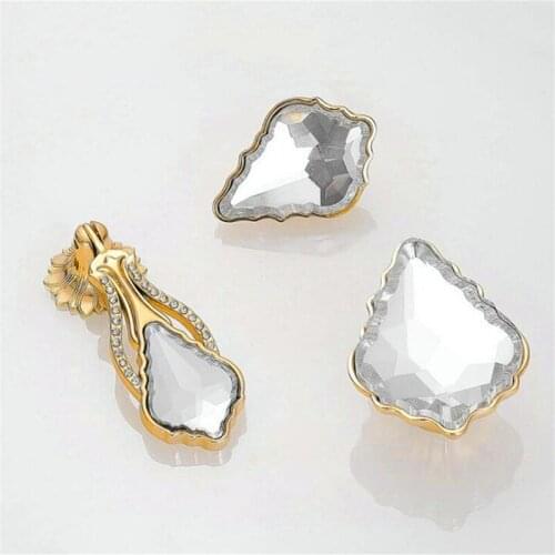 European Crystal Single Hole Handle Cupboard Shoe Wardrobe Door Handle Drawer Handle Hardware Furniture Handle Accessories