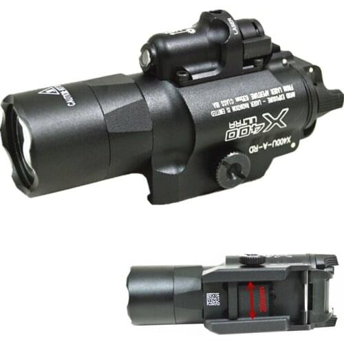 FIRECLUB Tactical SF X400 Ultra LED Weapon Light With Red Laser Sight For Pistol or Hunting