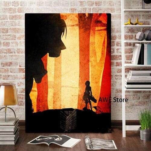 Canvas Anime Mikasa Attack on titan Pictures Home Decoration Paintings Poster HD Prints Wall Art Modular Living Room No Frame