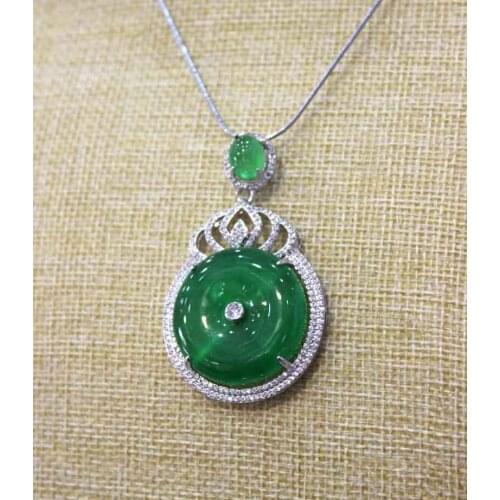 Fine Jewelry Details about colorful Natural Malay Jade Pearl Lucky Pendant pingan Free Shipping