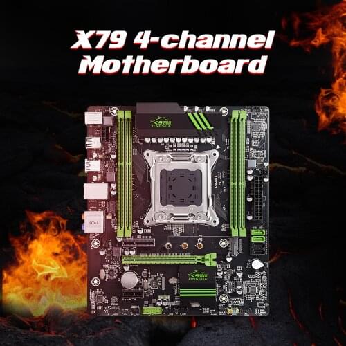 Jingsha X79 Gaming Motherboard Mainboard with 4-channel DDR3 Slots M.2 Interface Support LGA2011 V1 V2 Series Processor