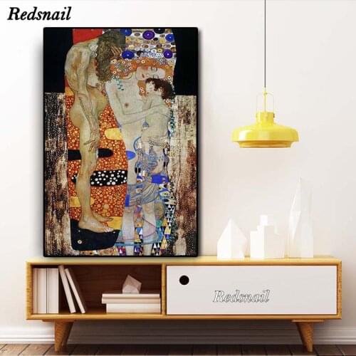 Three Ages of Woman by Gustav Klimt Diy Diamond Painting cross-stitch 5D full Drill mosaic diamond embroidery Wall Art EE847