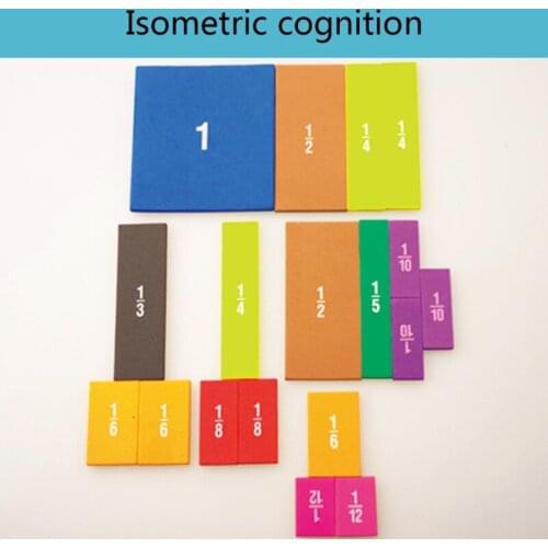EVA Sponge Fraction Cards Primary School Early Education Learning Supplies with Calculation Questions