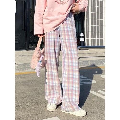 Moyizif Women's Plaid Trousers