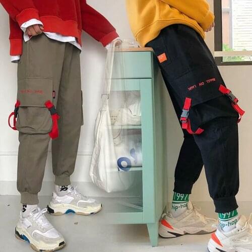 2019 Mens Trousers Active Elastic Hip Hop Leisure Schoolboy Haren Male Printing Casual Pants Cotton Trend Joggers Sweatpants